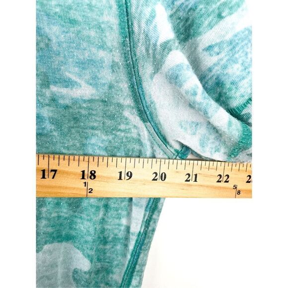 Free People Camo Tee Loose Knit Teal Combo Small M - Picture 11 of 11
